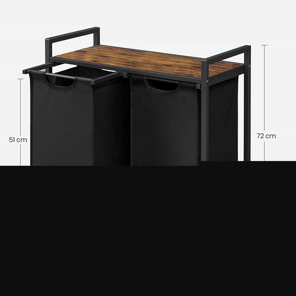 Кошик для білизни Leobert Apartament з двома відділеннями 92 л в стилі Loft