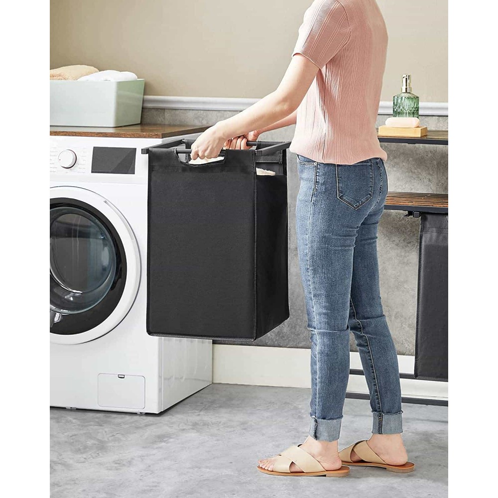 Кошик для білизни Leobert Apartament з двома відділеннями 92 л в стилі Loft