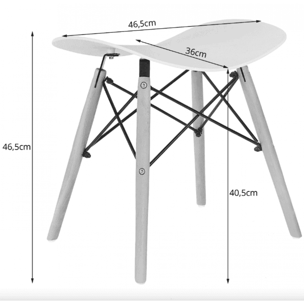 Табурет Leobert Corfu білий