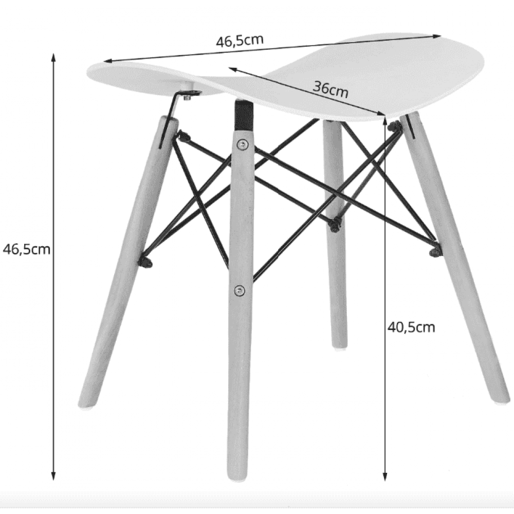 Табурет Leobert Corfu чорний