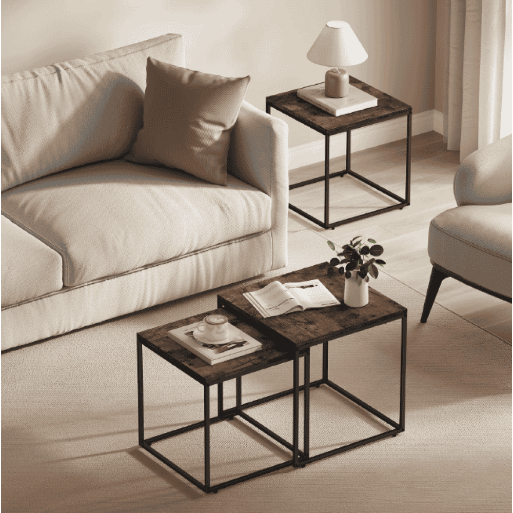 Комплект журнальних столиків Leobert Nika квадратні коричневі