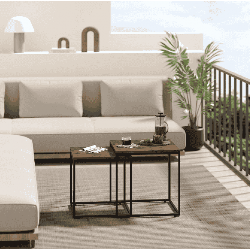 Комплект журнальних столиків Leobert Nika квадратні коричневі