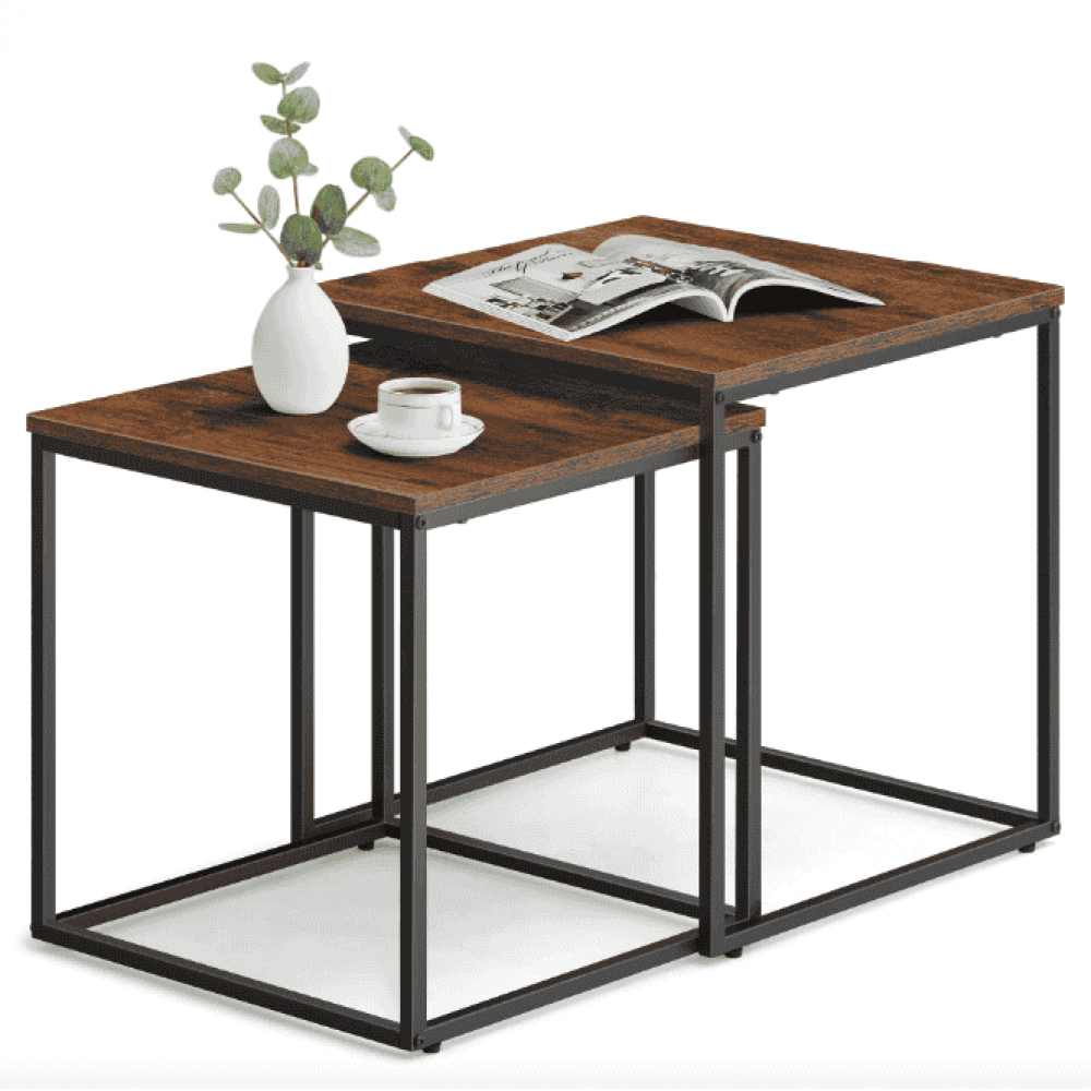 Комплект журнальних столиків Leobert Nika квадратні коричневі
