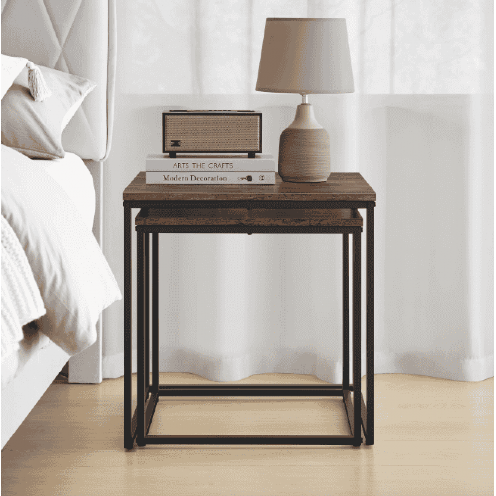 Комплект журнальних столиків Leobert Nika квадратні коричневі