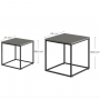 Комплект журнальных столиков Leobert Nika квадратный графитовый
