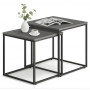 Комплект журнальных столиков Leobert Nika квадратный графитовый