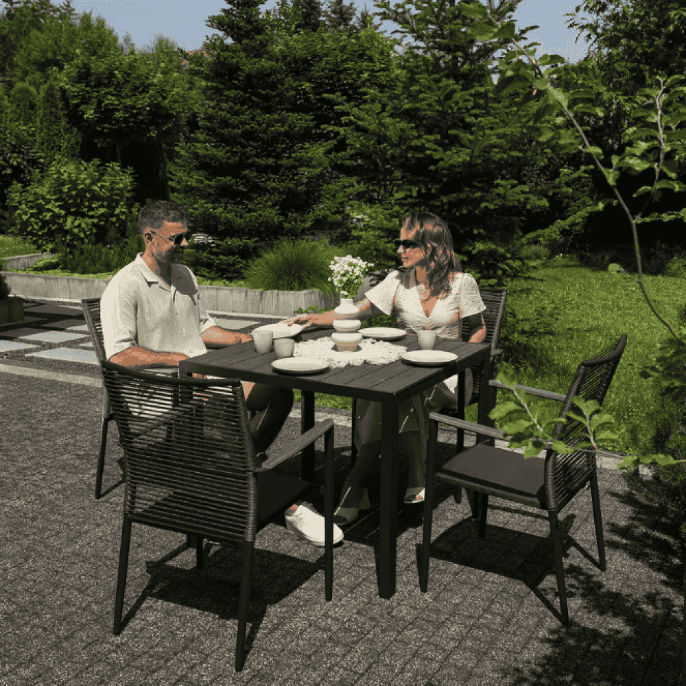 Комплект садовой мебели Di Volio Carineo 4+1 серый