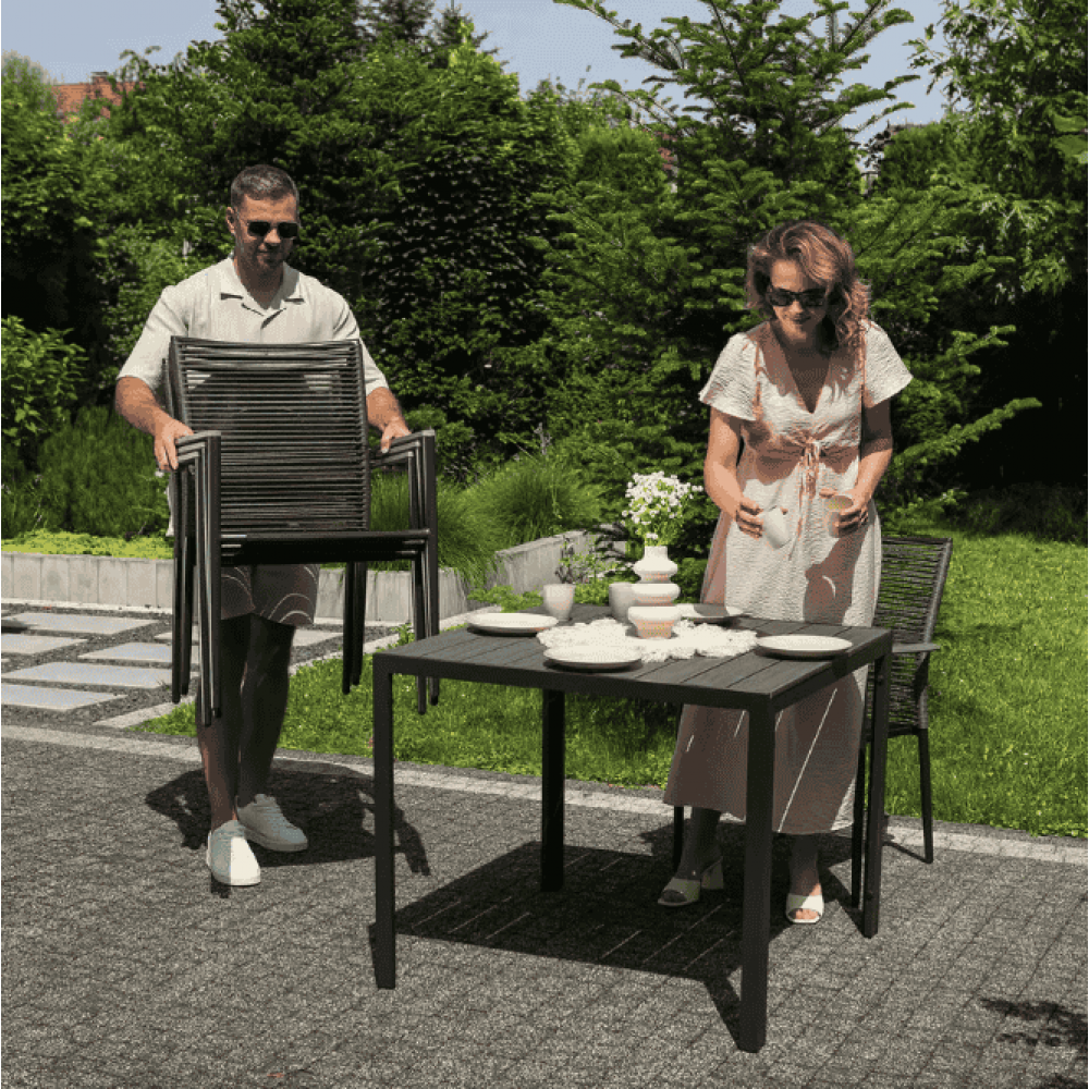 Комплект садовой мебели Di Volio Carineo 4+1 серый