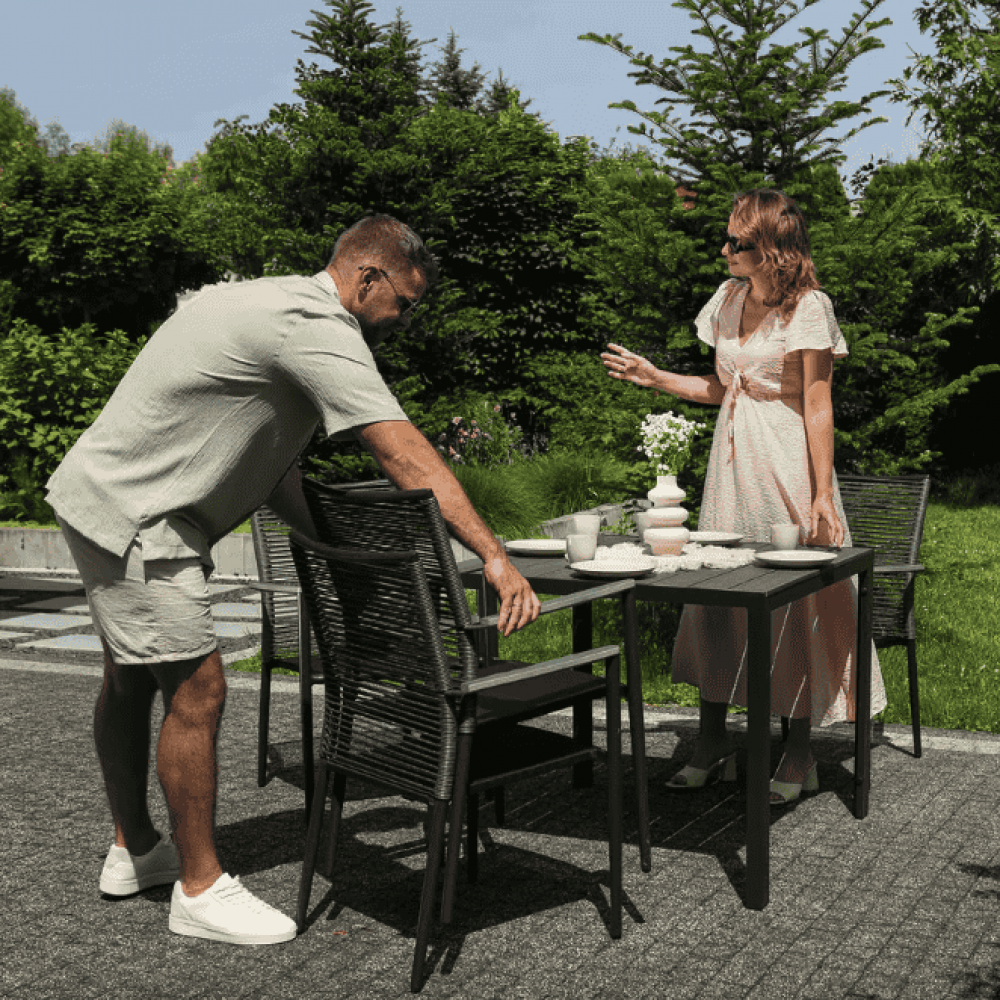 Комплект садовой мебели Di Volio Carineo 4+1 серый