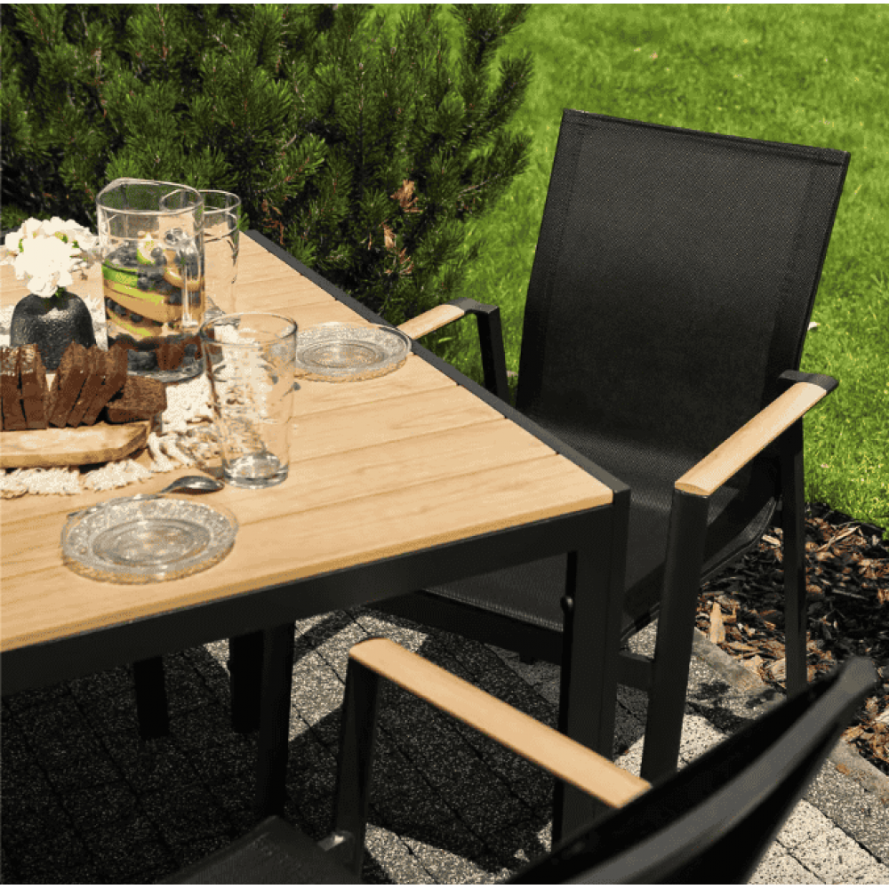 Комплект садовой мебели Di Volio Cremo 4+1 черный/бежевый