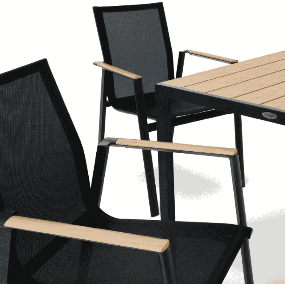 Комплект садовой мебели Di Volio Cremo 4+1 черный/бежевый