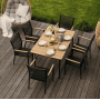 Комплект садовой мебели Di Volio Breno 6+1 черный/бежевый