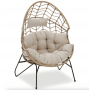 Крісло-кокон ротангове Di Volio Alcamo для відпочинку бежеве