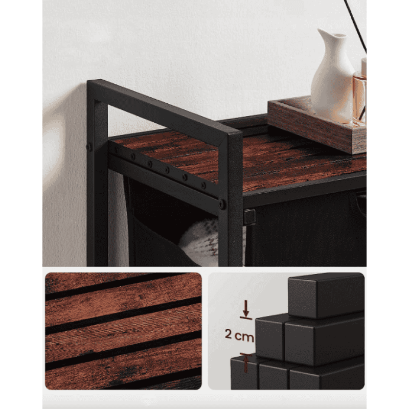 Корзина для белья Leobert Napoli 65 л в стиле Loft черный