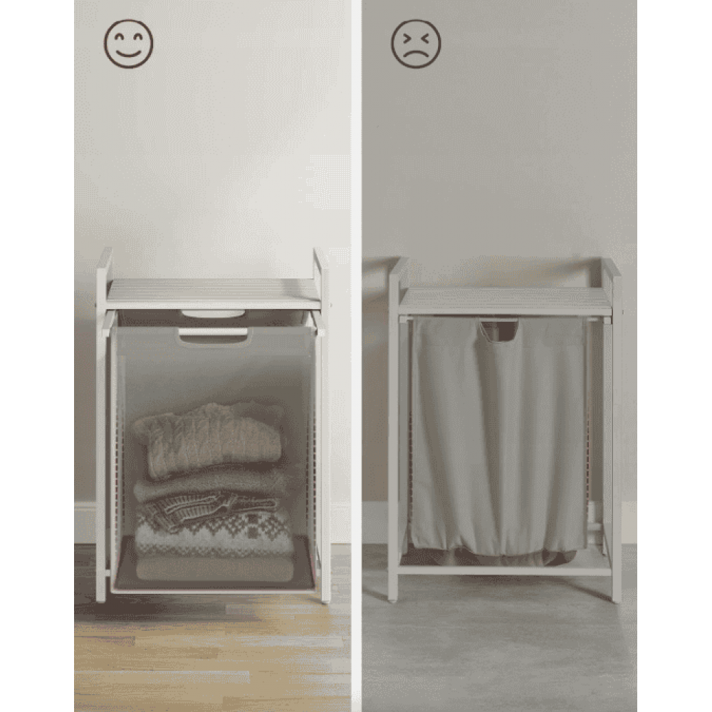 Корзина для белья Leobert Napoli 65 л в стиле Loft белый