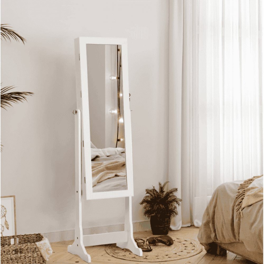 Підлогове дзеркало-шафа Leobert Insignia з підсвіткою білий