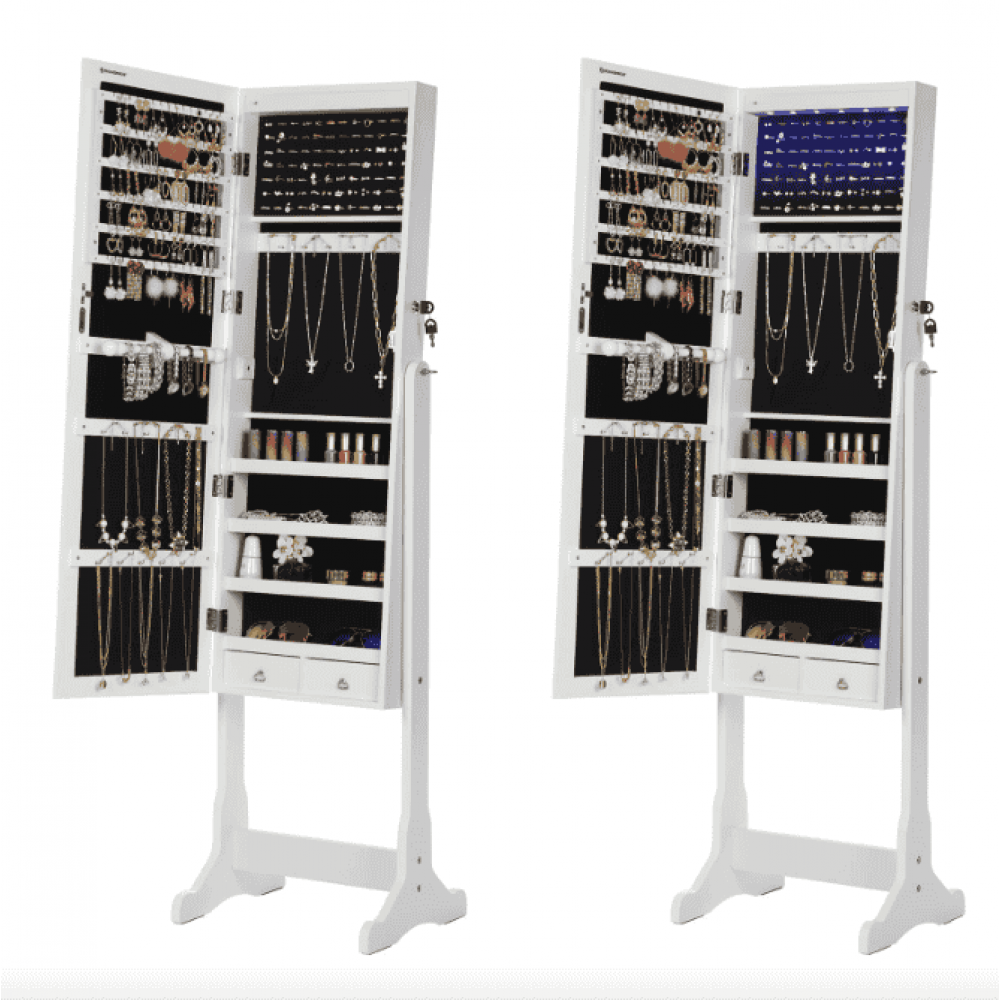 Підлогове дзеркало-шафа Leobert Insignia з підсвіткою білий