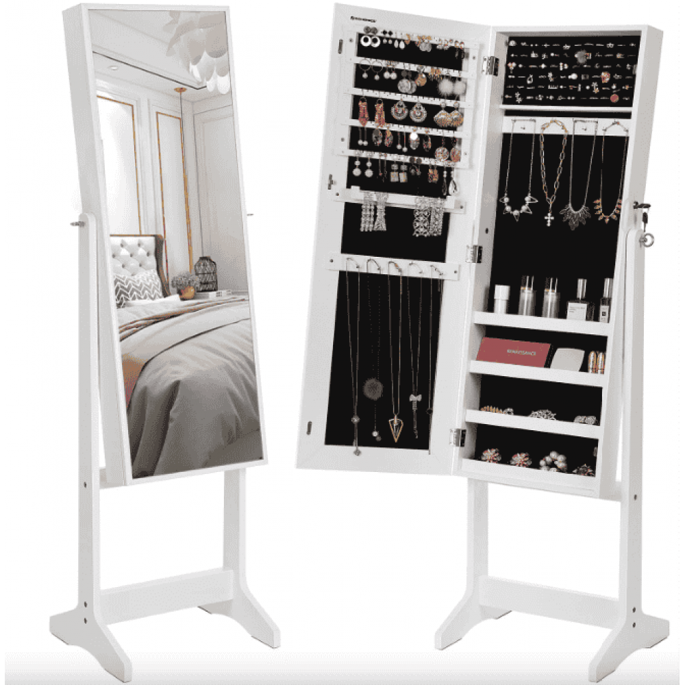 Напольное зеркало-шкаф Leobert Inessa белый