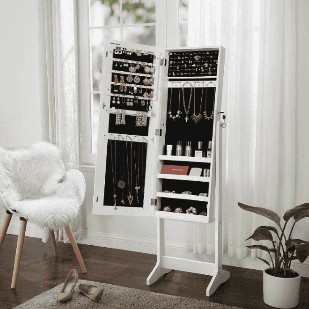 Напольное зеркало-шкаф Leobert Inessa белый