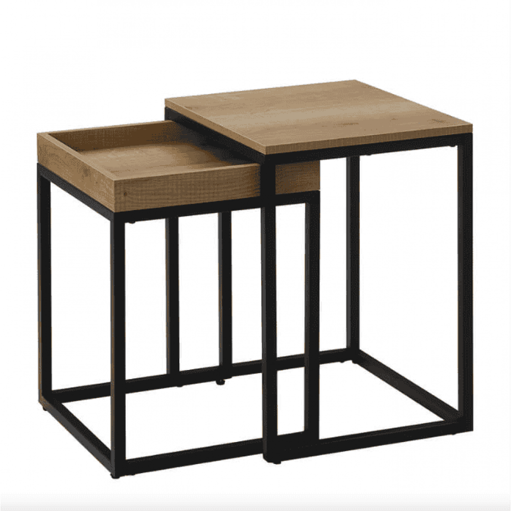 Комплект з 2 журнальних столиків Leobert Ascet у стилі Loft