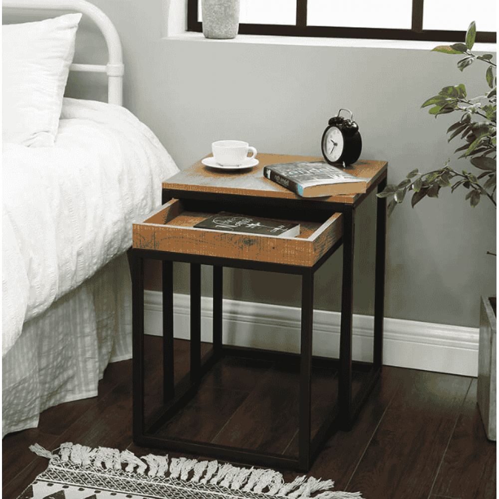 Комплект з 2 журнальних столиків Leobert Ascet у стилі Loft