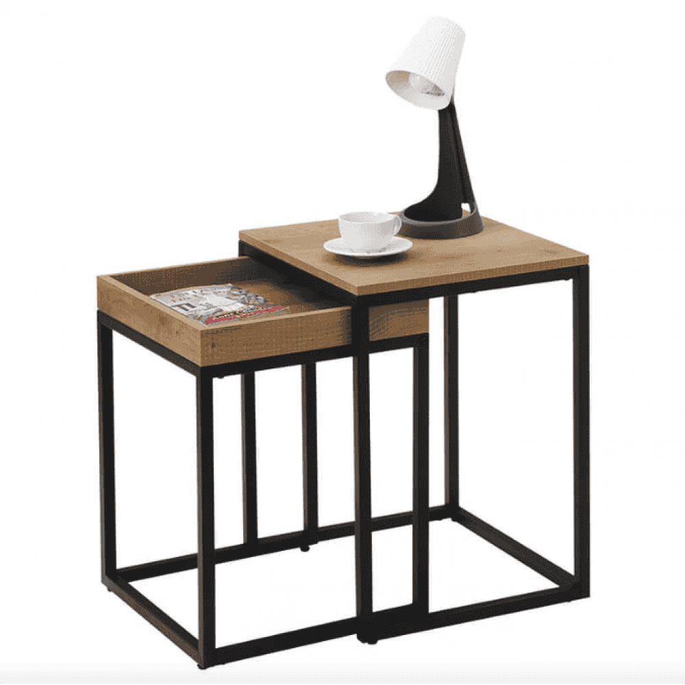 Комплект з 2 журнальних столиків Leobert Ascet у стилі Loft