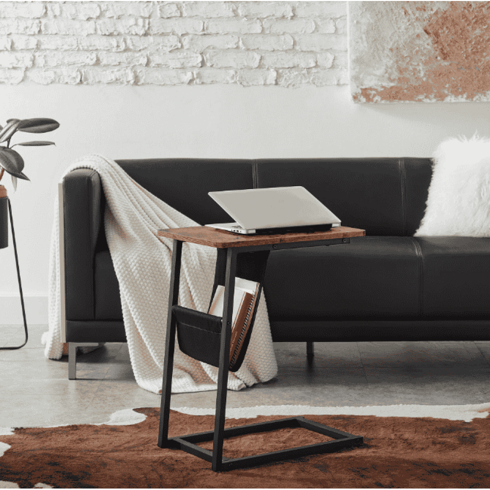 Журнальный столик Leobert Nastriy приставной с карманом в стиле Loft