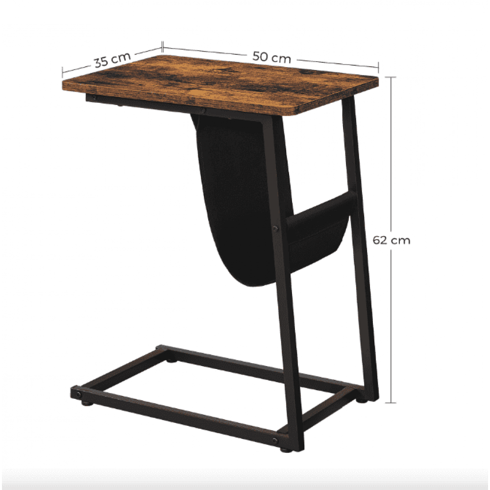 Журнальный столик Leobert Nastriy приставной с карманом в стиле Loft