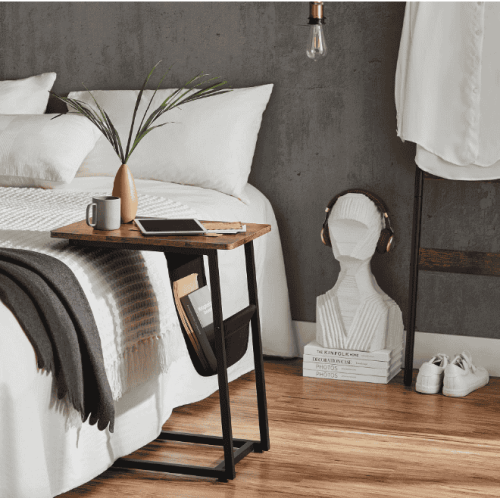 Журнальный столик Leobert Nastriy приставной с карманом в стиле Loft