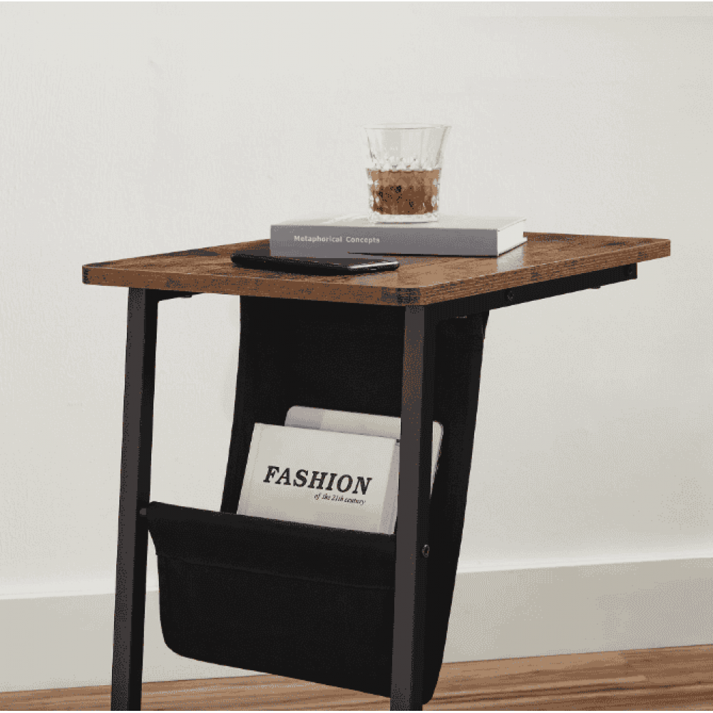 Журнальный столик Leobert Nastriy приставной с карманом в стиле Loft