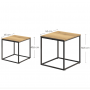 Комплект журнальных столиков Leobert Nika квадратный натуральный