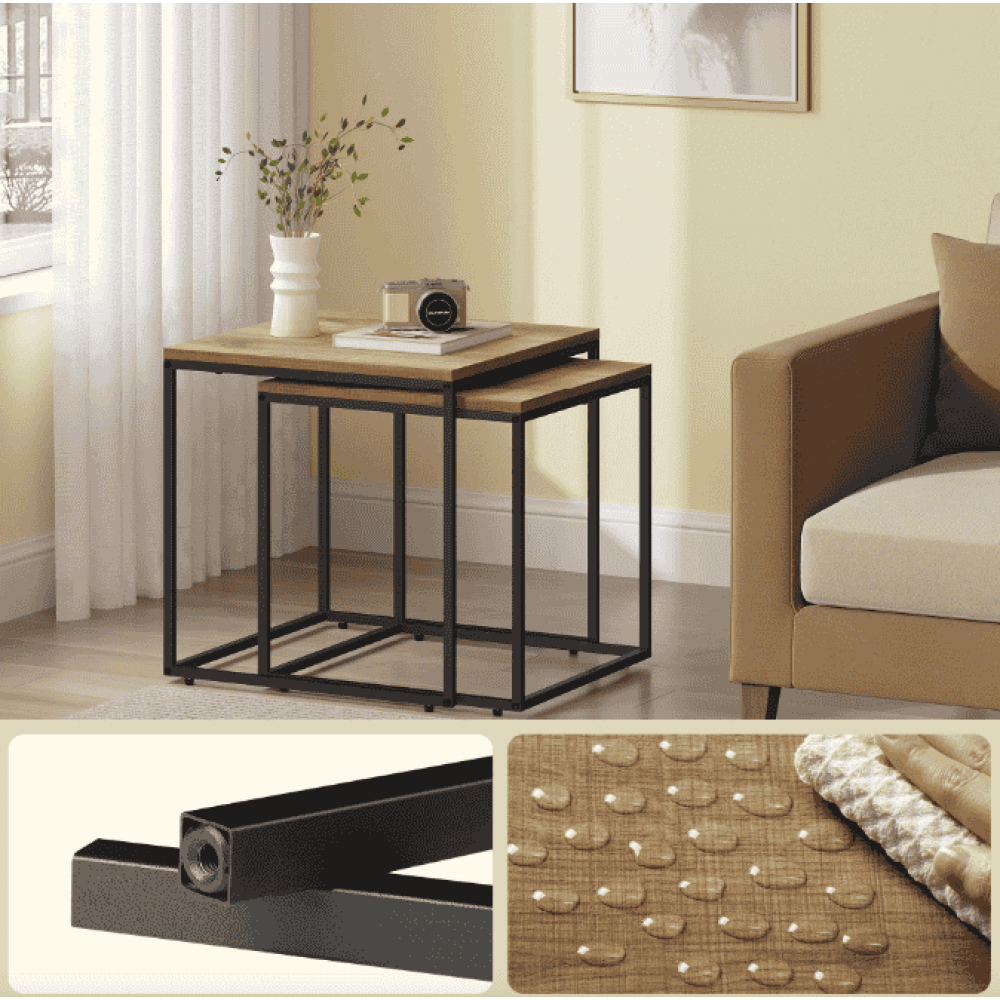 Комплект журнальных столиков Leobert Nika квадратный натуральный