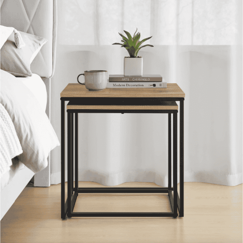 Комплект журнальных столиков Leobert Nika квадратный натуральный