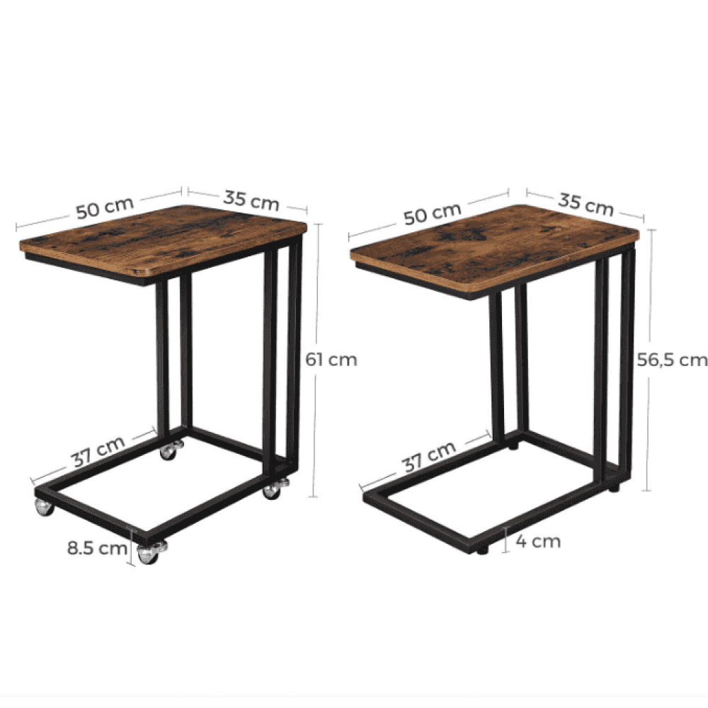 Журнальный столик приставной Leobert Angel на колесиках в стиле Loft