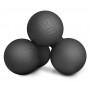 Силиконовый массажный двойной мяч 63 мм Hop-Sport HS-S063DMB черный