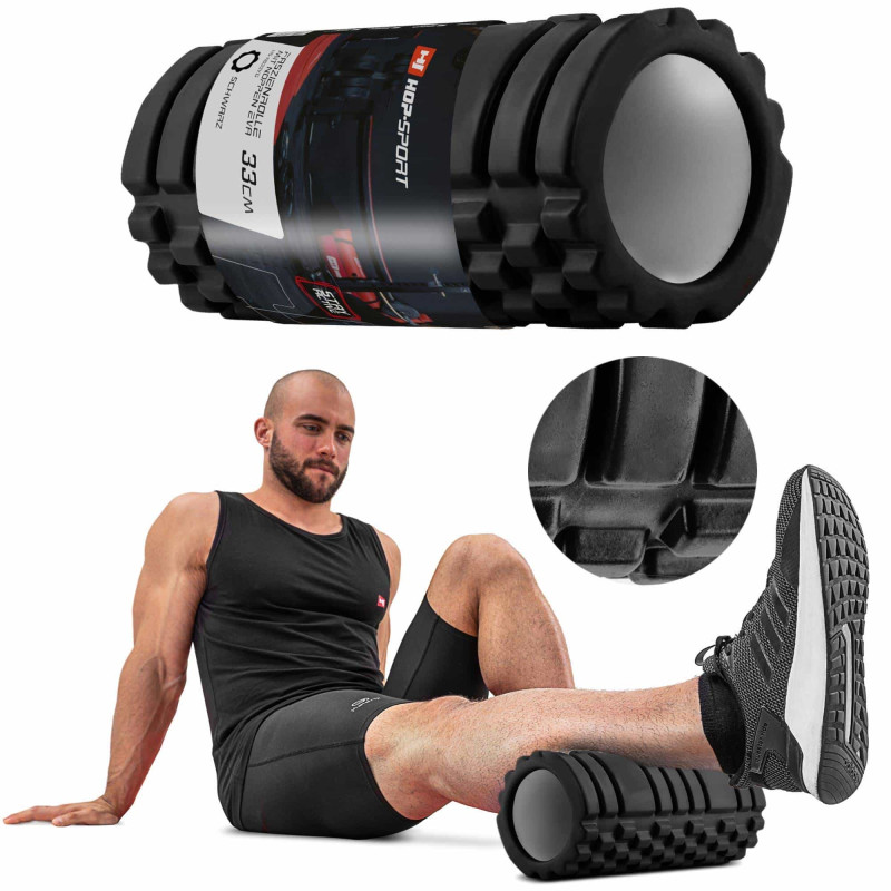 Роллер масажер Hop-Sport EVA 33 x 14 см чорний