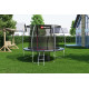 Батут Hop-Sport Premium 10ft (305см) черно-серый с внутренней сеткой