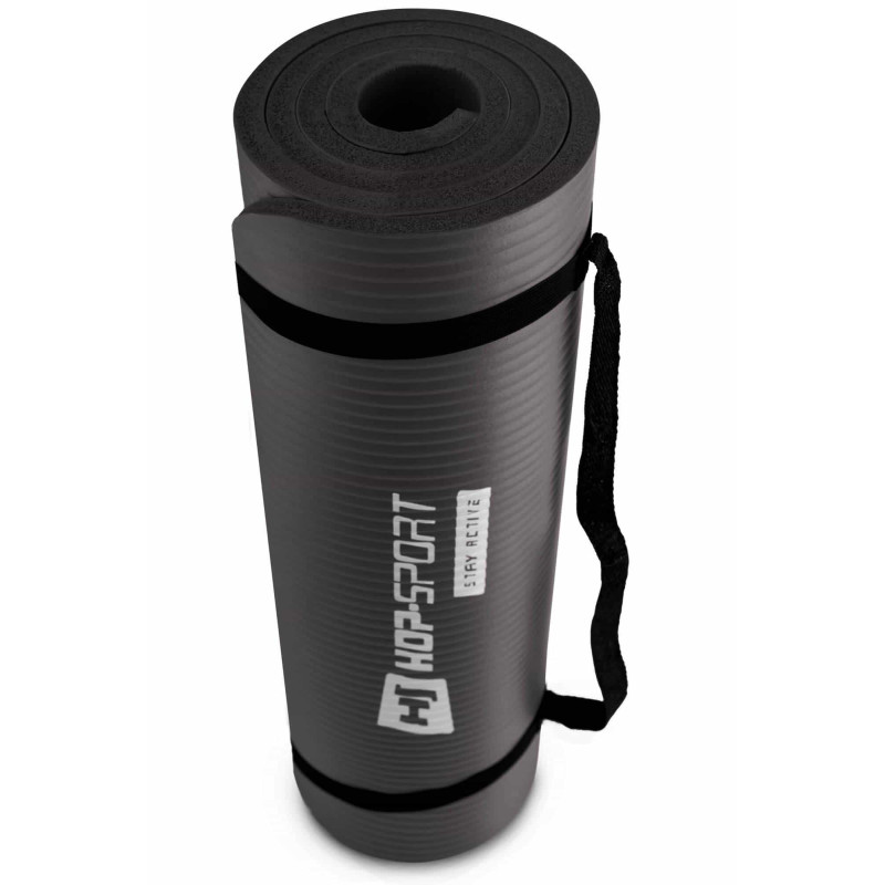 Мат для фитнеса и йоги Hop-Sport HS-N015GM 1,5см черный