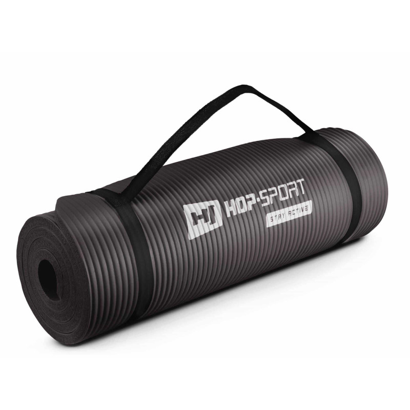 Мат для фитнеса и йоги с отверстиями Hop-Sport HS-N015GM 1,5см черный