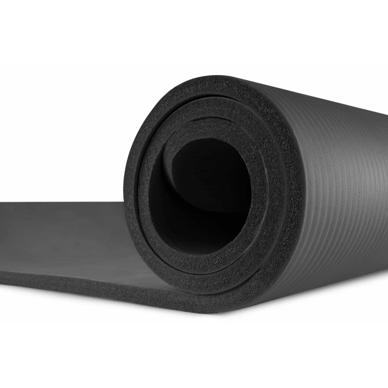 Мат для фитнеса и йоги с отверстиями Hop-Sport HS-N015GM 1,5см черный