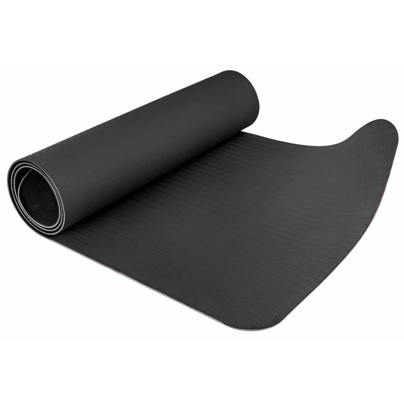 Фитнес-коврик с отверстиями Hop-Sport TPE 0,8см HS-T008GM черный