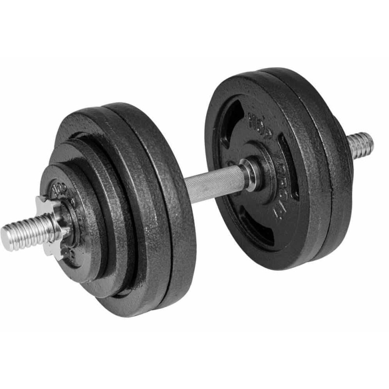 Гантеля металева Hop-Sport New 30 кг з рукавичками