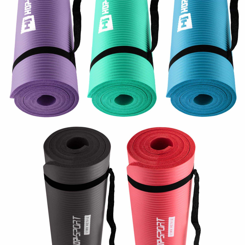 Мат для фитнеса и йоги Hop-Sport HS-N010GM 1см бирюзовый