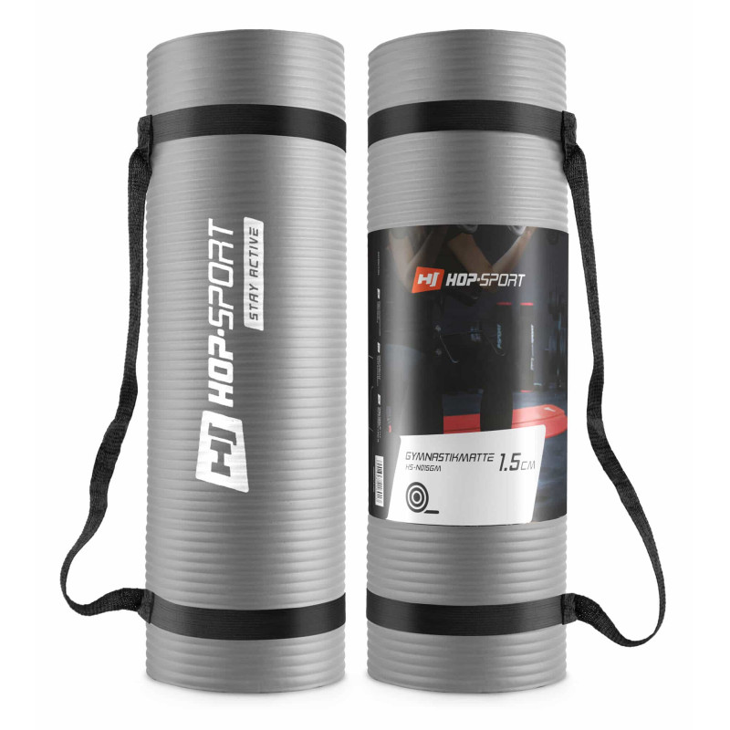 Мат для фітнесу Hop-Sport N015GM 1,5 см Gray