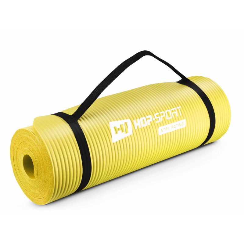 Мат для фитнеса и йоги Hop-Sport HS-N015GM 1,5см желтый