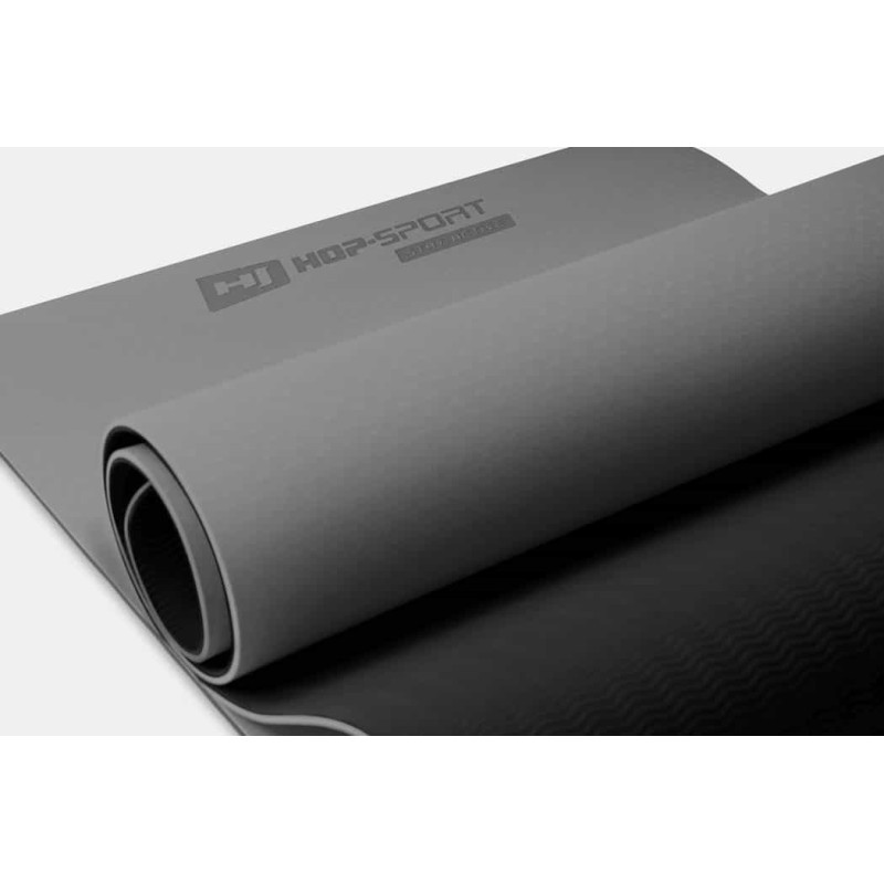 Мат для фитнеса и йоги Hop-Sport TPE 0,6см HS-T006GM серый