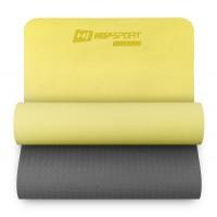 Мат для фитнеса Hop-Sport T006GM TPE 0,6 см Yellow/Grey