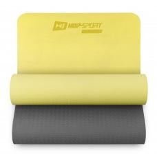 Мат для фітнесу Hop-Sport T006GM TPE 0,6 см Yellow/Grey