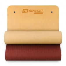Мат для фітнесу з отворами Hop-Sport T008GM TPE 0,8 см Orange/Red