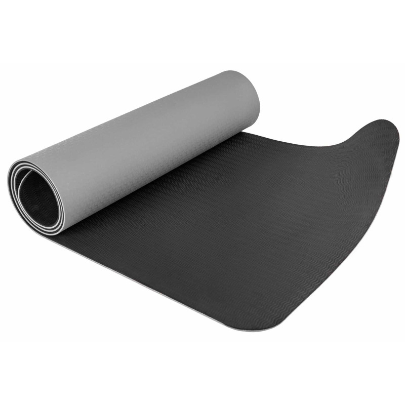 Мат для фітнесу з отворами Hop Sport T008GM TPE 0,8 см Black/Gray